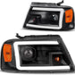 2004 - 2008 Ford F-150 Black Housing with led DRL