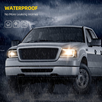 2004-2008 Ford F150 Black Housing With LED Drl