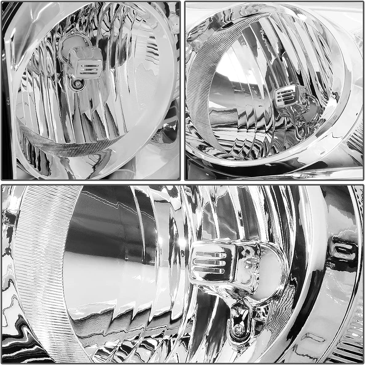 Auto Dynasty Factory Style Headlights Compatible with 06-09 Dodge Ram 1500 2500 3500 - Driver and Passenger Side - Clear Lens with Chrome Housing