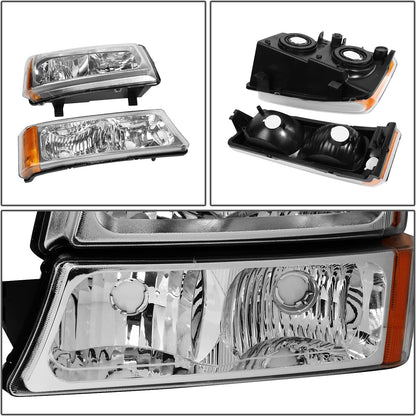 Dna Motoring Hlohcs034pcham Headlight Assembly Driver And Passenger Side