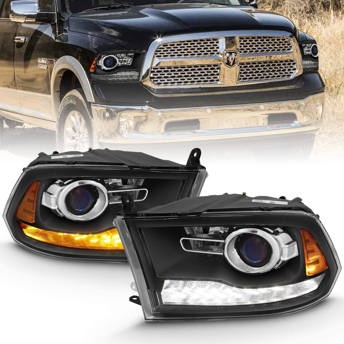 AmeriLite LED Headlight Bulb DRL Directional for Dodge Ram 1500 2500 3500; passenger and driver side