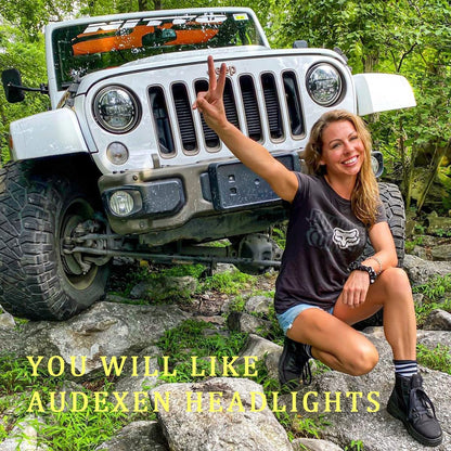 Dot Approved 7 LED Headlights For 19972018 Jeep Wrangler Jk Lj Cj Tj Exclusive Patent Hummer H1 H22020
