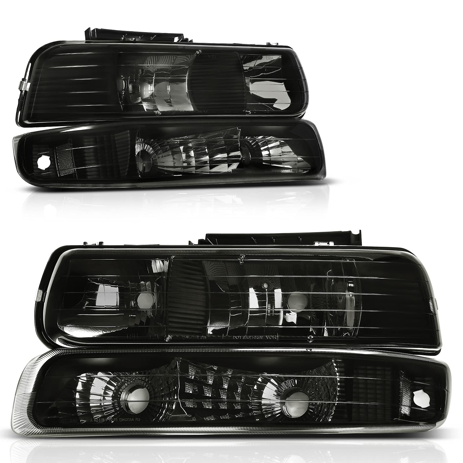 AUTOSAVER88 Headlights Assembly Compatible with 1999-2002 Chevy