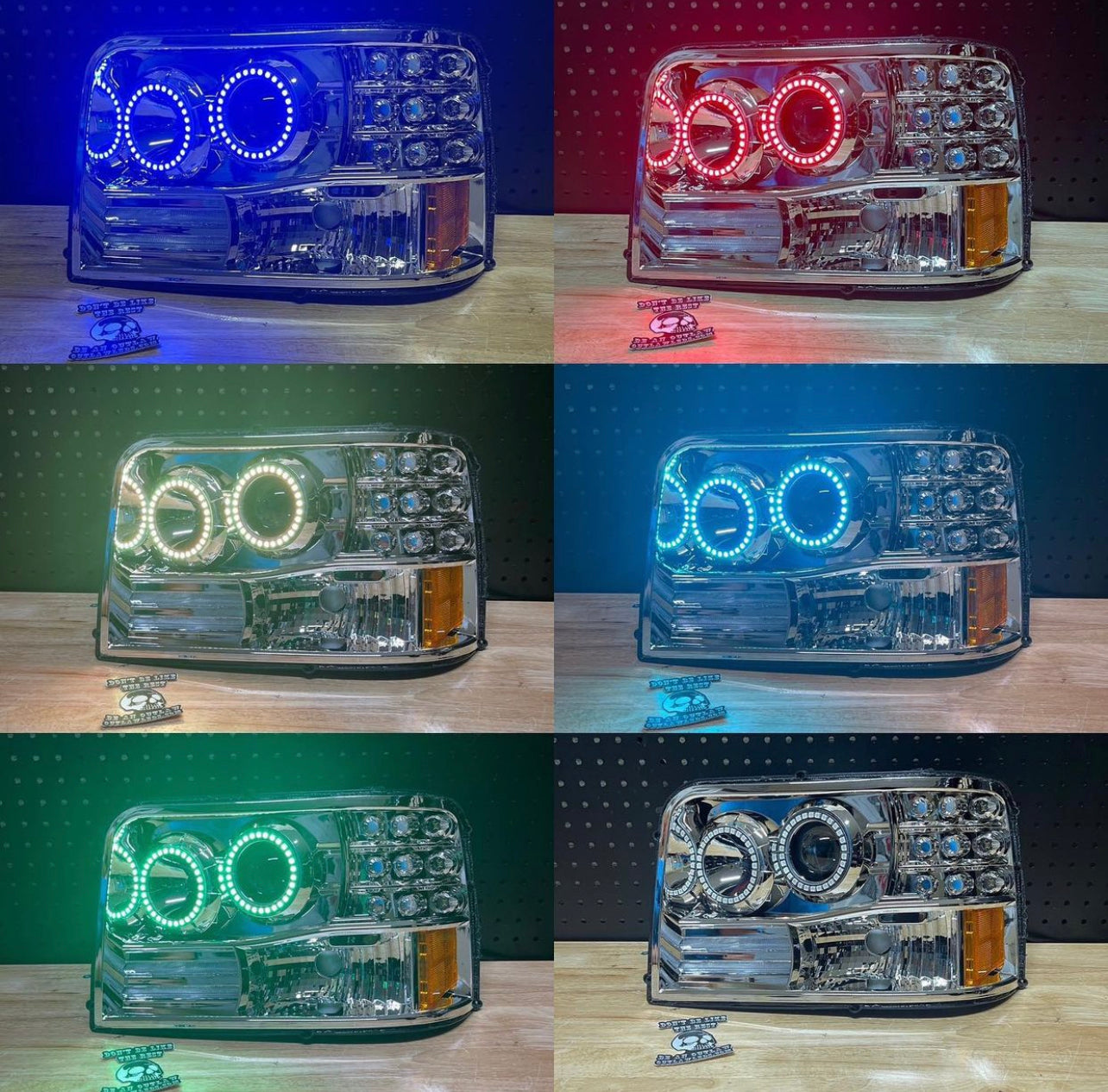 1992-1997 Ford Obs Headlights Double Halo