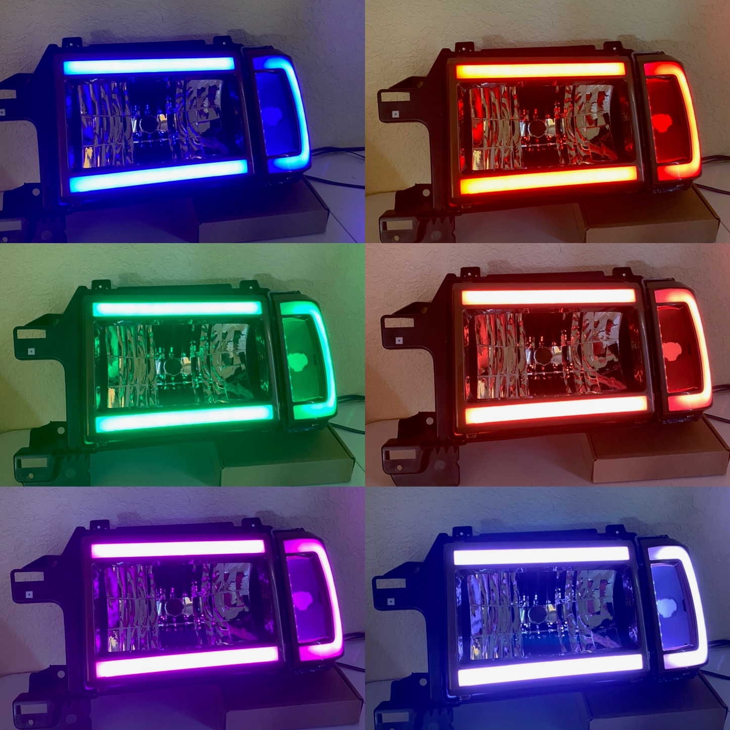 1987-1991 Obs Bar Style Ford Headlights