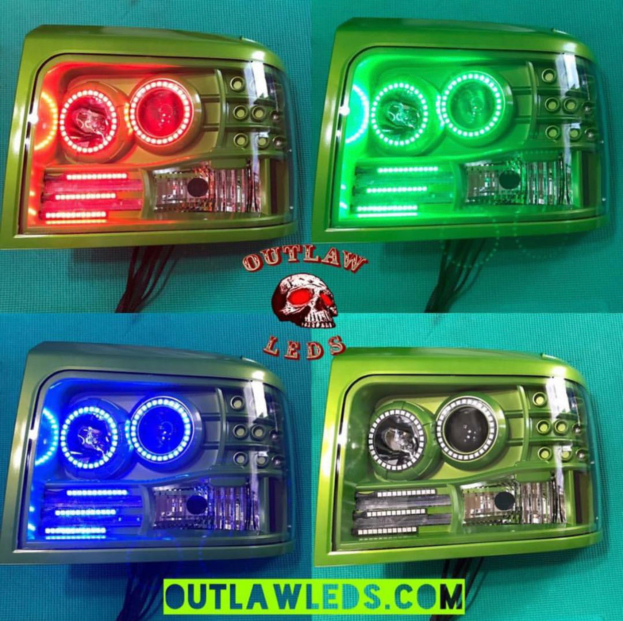 1992-1997 Obs Headlights Double Halo 3 Strips