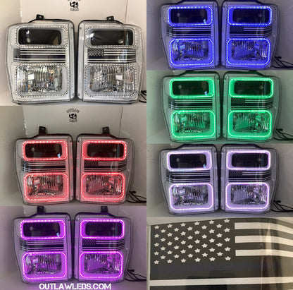 2008-2010 Superduty Double Halo Headlights