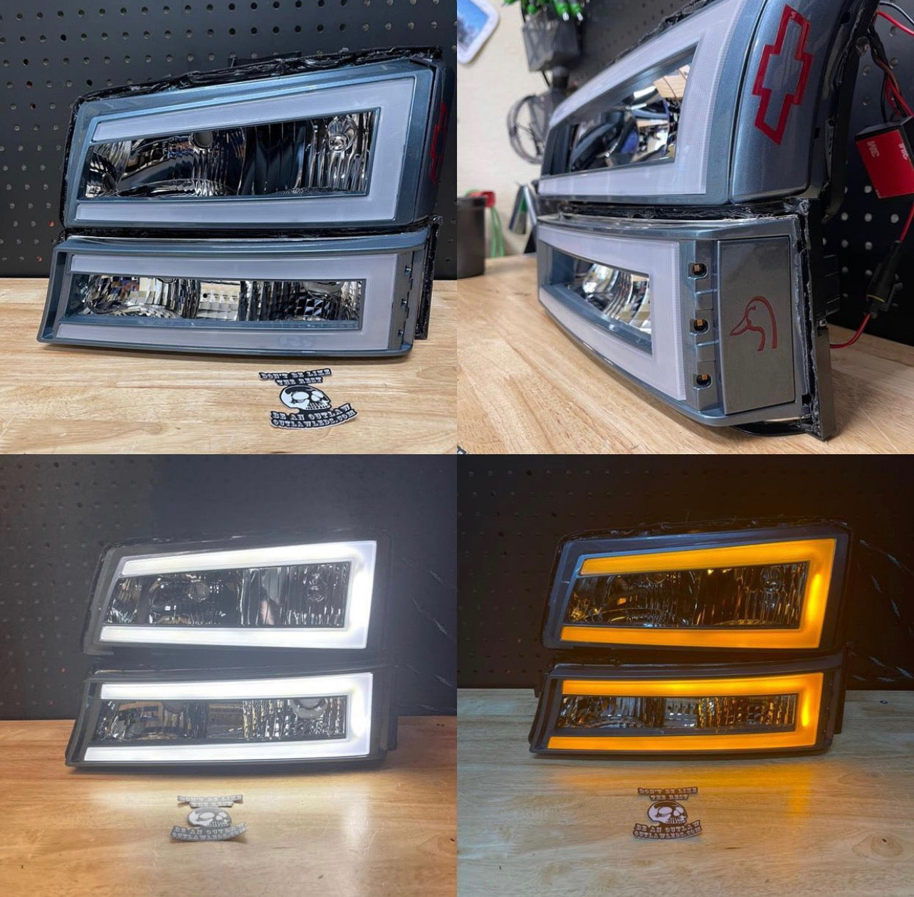 2003-2006 Chevy Cat Eye C Bar Headlights