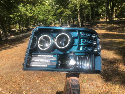 1992-1997 Obs Headlights Double Halo 3 Strips