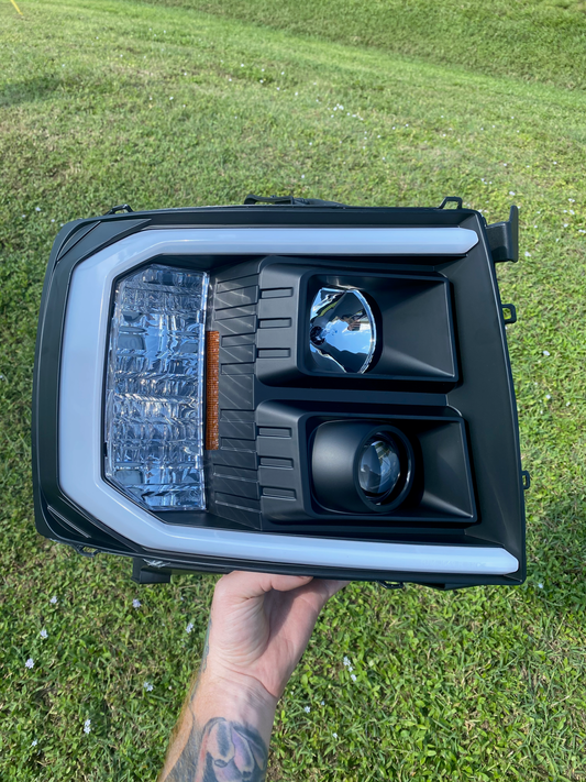 2007-2013 Chevy Silverado C Bar Projector Headlights