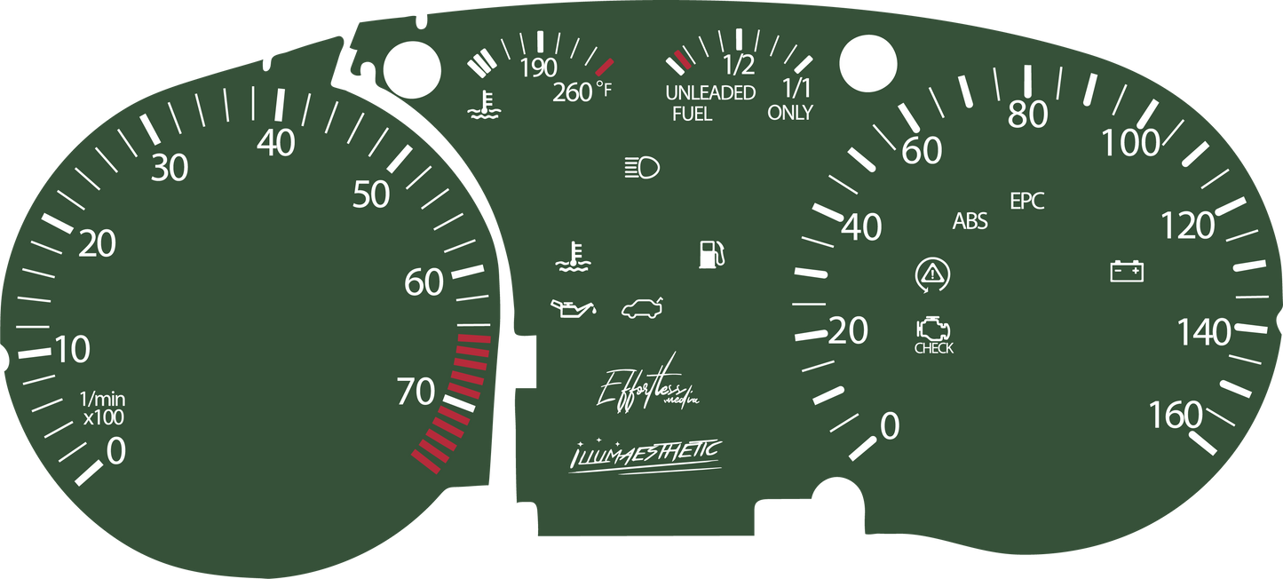 Illumaesthetic Volkswagen MKIV Jetta/Golf  - Gauge Faces