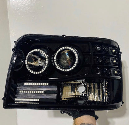 1992-1997 Obs Headlights Double Halo 3 Strips