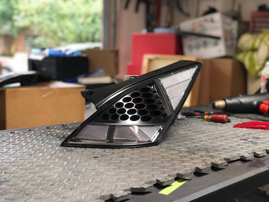350z Black Housing Clear Marker Tail Lights