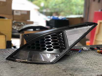 350z Black Housing Clear Marker Tail Lights