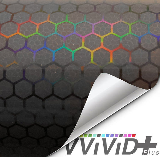Headlight Vinyl Tint Neo Chrome Micro Hex Smoked
